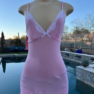 one piece Sleepwear with lace acceents